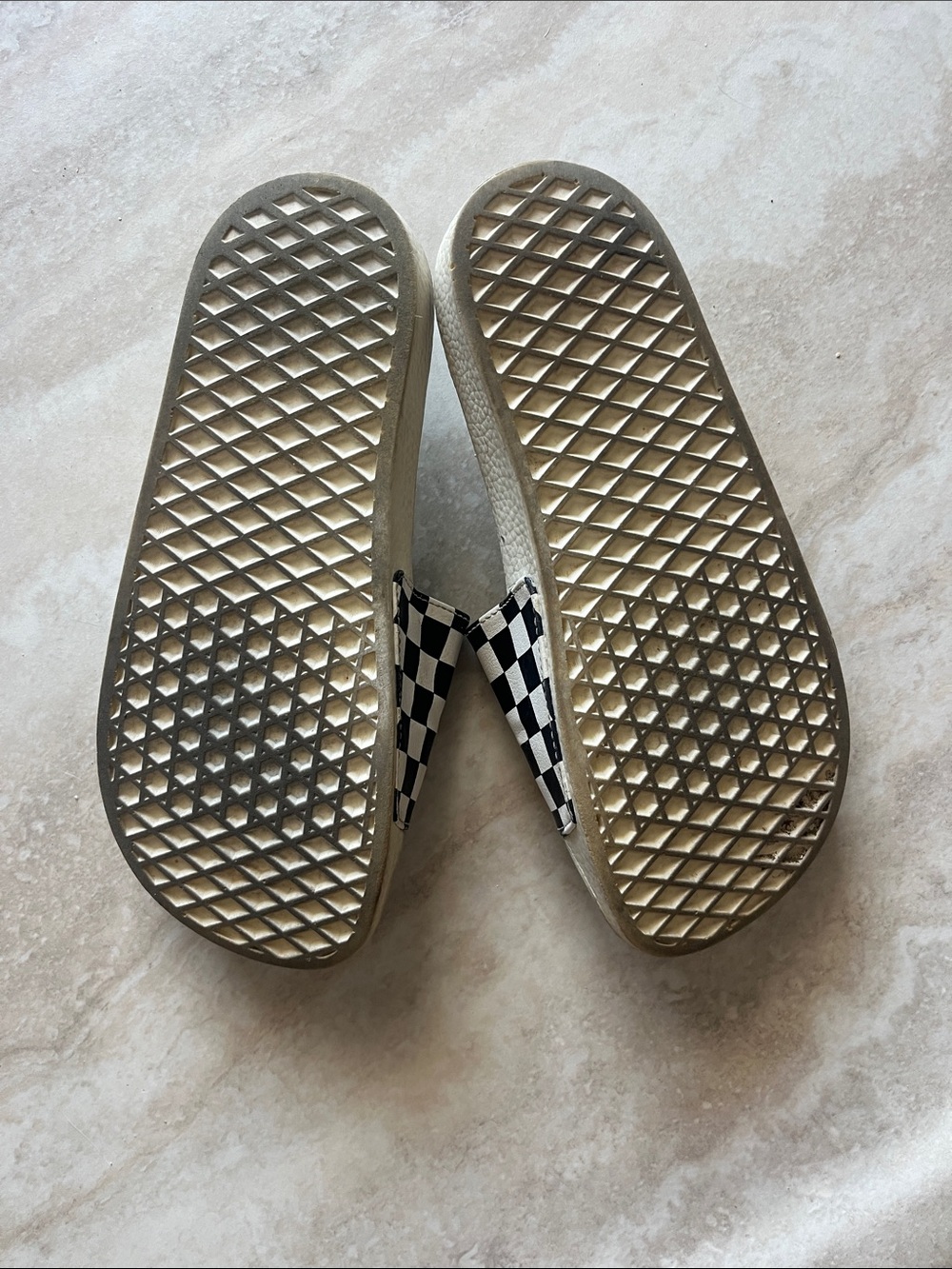 Vans Checkerboard Slide Sandals - Black & White - Picture 2 of 2